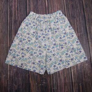Vintage 90s Separate Issue Womens Size M Multi Floral Sweat Shorts Elastic Waist